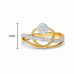 Kisna Diamond & Gold Jewellery Poesy 18k (750) Diamond & Gold Ring For Women image 3