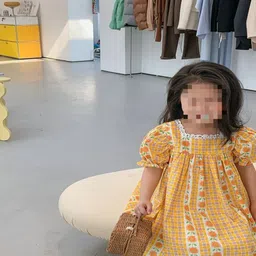 StyleCast x Revolte Girls Checked Lace Insert A-Line Dress image 5