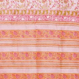 Unnati Silks Pink Printed Saree With Unstitched Blouse image 3