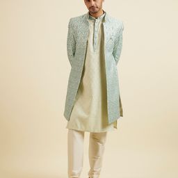 Manyavar 
Embroidered Sherwani Set-picture-7