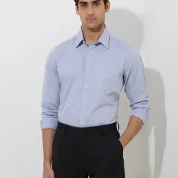 WES Formals by Westside Grey Self-Patterned Relaxed-Fit Cotton Shirt-picture-24