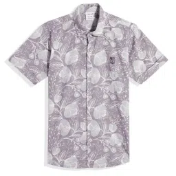 Cavio Boys Magenta Cotton Floral Shirt-picture-27