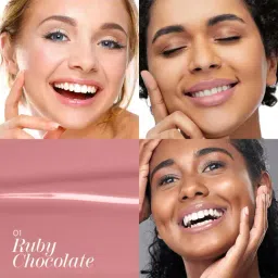 Eveline Cosmetics Choco Glamour Vinyl Gloss Lip Liquid N01 Ruby Chocolate - 4.5 ml image 4