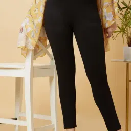 Globus Black Blended Regular Fit Treggings-image-18