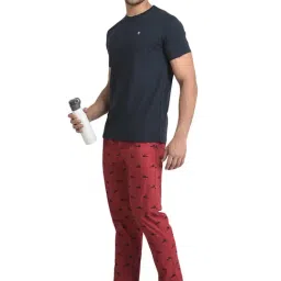 Woodland Dark Red Printed Pyjamas image 5