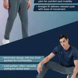 Red Tape Grey Straight Fit Trackpants image 2