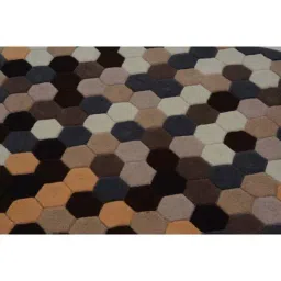 Presto Brown & Grey Wool Hand Tufted Carpet image 3