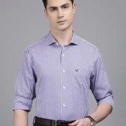 Allen Solly Purple Slim Fit Striped Cotton Shirt-picture-27
