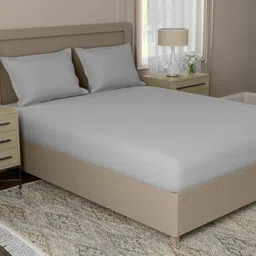 home expressions Grey Cotton 144 TC Queen Bedsheet 224 m X 254 m-picture-23