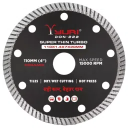 Yuri Don-222 Turbo Marble Cutting Blade Diameter 4 inch (110 mm) x 20 mm Bore Size for Marble and Granite (Pack of 2)-picture-13