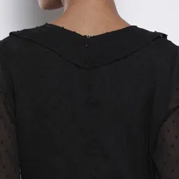 Boohoo V-Neck Dobbey Weave Ruffled Playsuit image 3