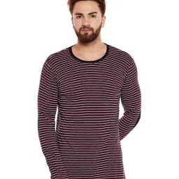 Hypernation Red & Black Striped Round Neck T-Shirt-picture-11