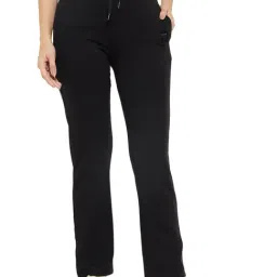 MADAME Black Regular Fit Trackpants-image-26