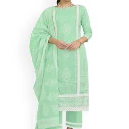 DRAVINAM Trends Embroidered Pure Cotton Unstitched Dress Material-picture-39