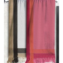 Athom Living 100% Cotton Bath Towel Waffle Border Pack Of 2 - White Pink-picture-18