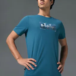 Technosport Typography Printed Anti Static Slim Fit T-Shirt image 2