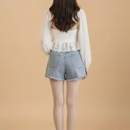 all about you Embroidered Halter Neck Cotton Peplum Top image 5