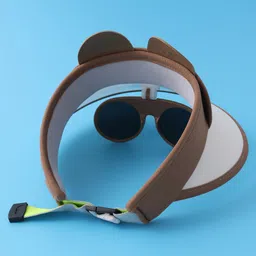 Babyhug Visor Cap with Sunglasses - Brown image 5