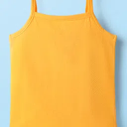 Babyhug 100% Cotton Single Jersey Knit Antibacterial Slips with Polka Dot Bow & Floral Print Pack of 3 - Yellow White & Lilac image 5