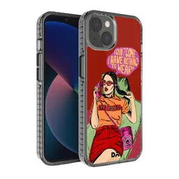 DailyObjects Red & Yellow Anti Social Babe Stride 2.0 IPhone 13 Back Case-image-31