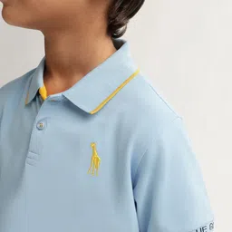Blue Giraffe Boys Applique T-shirt image 2