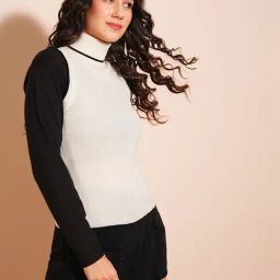 Globus Off White & Black Regular Fit Sweater-picture-28