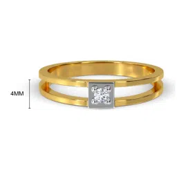 Kisna Diamond & Gold Jewellery Evan 18k (750) Diamond & Gold Ring For Men image 3