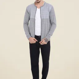 Campus Sutra Grey Printed Jacket image 1