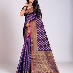 Anouk Rustic Ethnic Motifs Woven Design Zari Banarasi Saree-picture-23