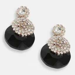 Sohi Gold Plated Designer Stone Party Drop Earrings image 3