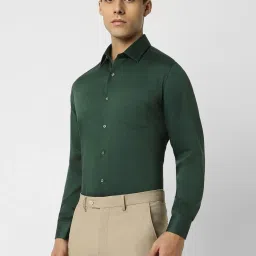 Van Heusen Green Cotton Regular Fit Shirt image 3