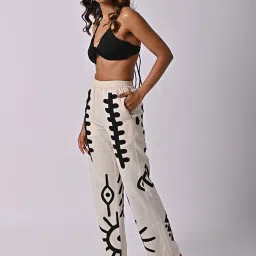 The Missy Co. Beige Printed Pants image 3
