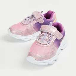 Fame Forever by Lifestyle Kids Pink & Purple Velcro Shoes image 3