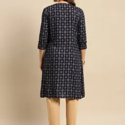 Rangita Navy & Purple Printed Straight Kurta - Pack OF 2 image 3