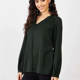 SALT Attire Green Plain Top image 3