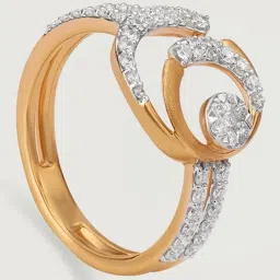 Mia by Tanishq Cosmic Embrace Gold & Diamond Finger Ring for Women image 3