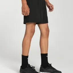 Puma Essentials Black Regular Fit Logo Printed Sports Shorts image 3