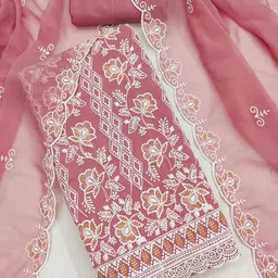 BlissFlair Art Silk Unstitched Dress Material-picture-34