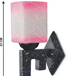 SOMIL Pink Glass Cylinder Printed Wall Lamps image 2