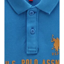 U.S. Polo Assn. Kids Blue Printed Polo T-Shirt image 3