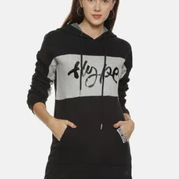 Campus Sutra Black Full Sleeves Hooded Sweatshirt-image-83