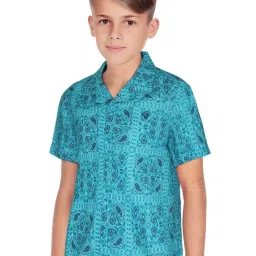 Allen Solly Junior Blue Cotton Printed Shirt image 3