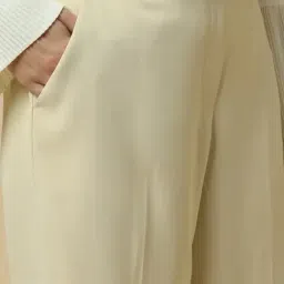 Allen Solly Women's Beige Regular Fit Trousers image 5