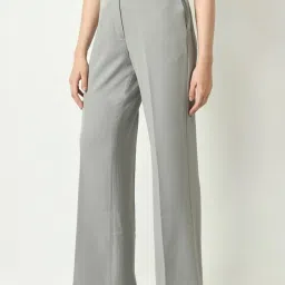 Exude Grey Plain Trousers image 3