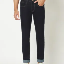 Crimsoune Club Navy Slim Fit Lightly Washed Jeans-picture-33