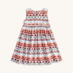 Pantaloons Junior Red & Blue Printed Dress-picture-31
