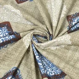 JaipurFabric Green Cotton 180 TC Block Printed Bedsheet with 2 Pillow Covers image 3