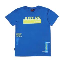 Gini & Jony Kids Blue & Yellow Printed T-Shirt-picture-36
