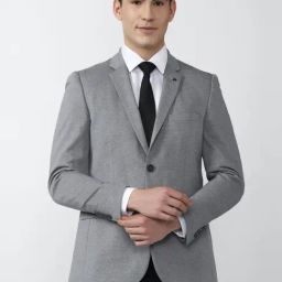 Van Heusen Grey Slim Fit Textured Blazers-picture-40