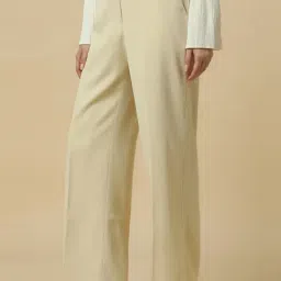 Allen Solly Women's Beige Regular Fit Trousers image 3